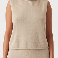 Poppy Organic Cotton Reversible Vest Taupe