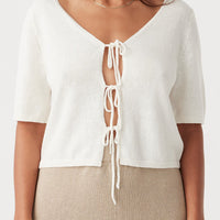 Poppy Reversible Organic Cotton Top Cream