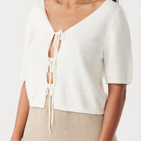 Poppy Reversible Organic Cotton Top Cream