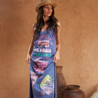 The Flamingo Racing Maxi Dress Purple