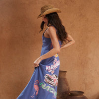 The Flamingo Racing Maxi Dress Purple