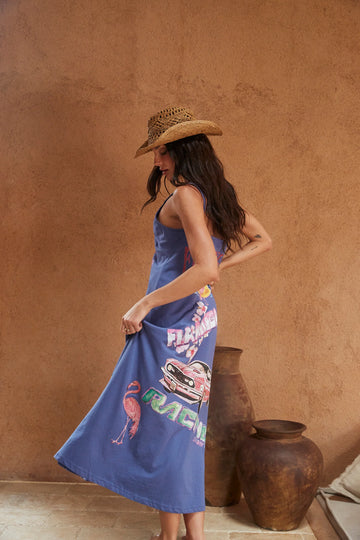 The Flamingo Racing Maxi Dress Purple