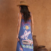 The Flamingo Racing Maxi Dress Purple