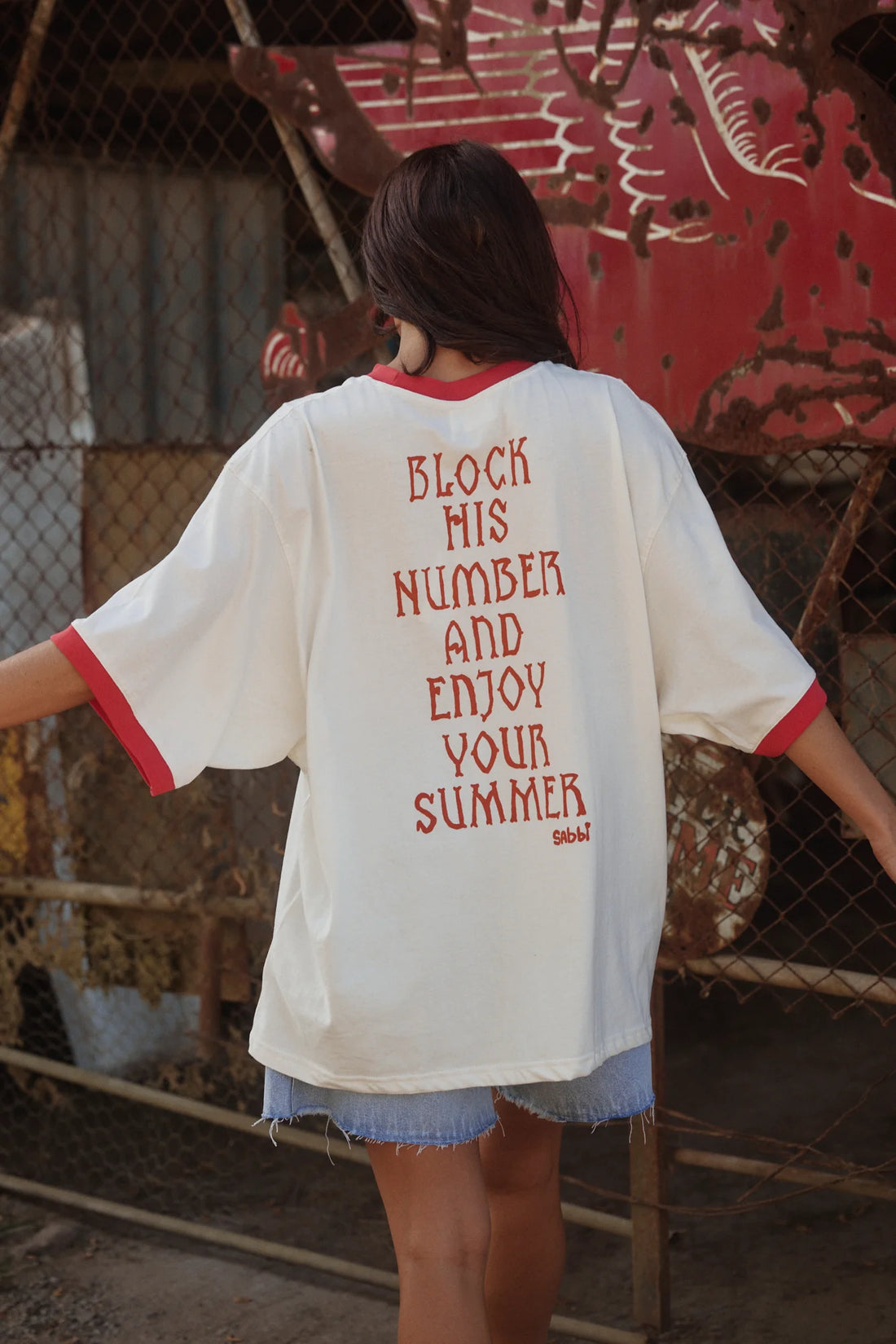 The Very Oversized Cowgirl Outlaw Tee White