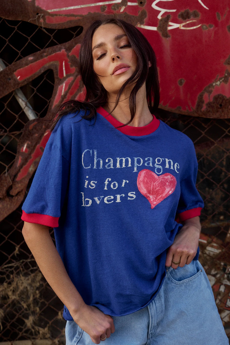 The Champagne is for Lovers Tee Royal