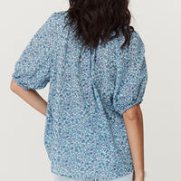 Love Jetty Short Sleeve Blouse Blue Nirvana