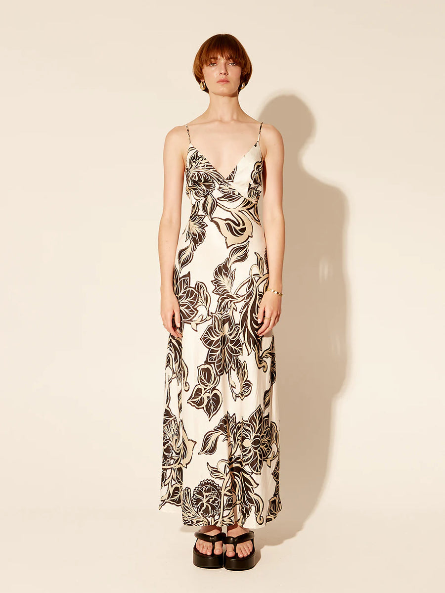 Alma Bias Maxi Dress