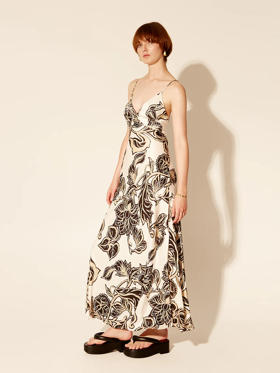 Alma Bias Maxi Dress