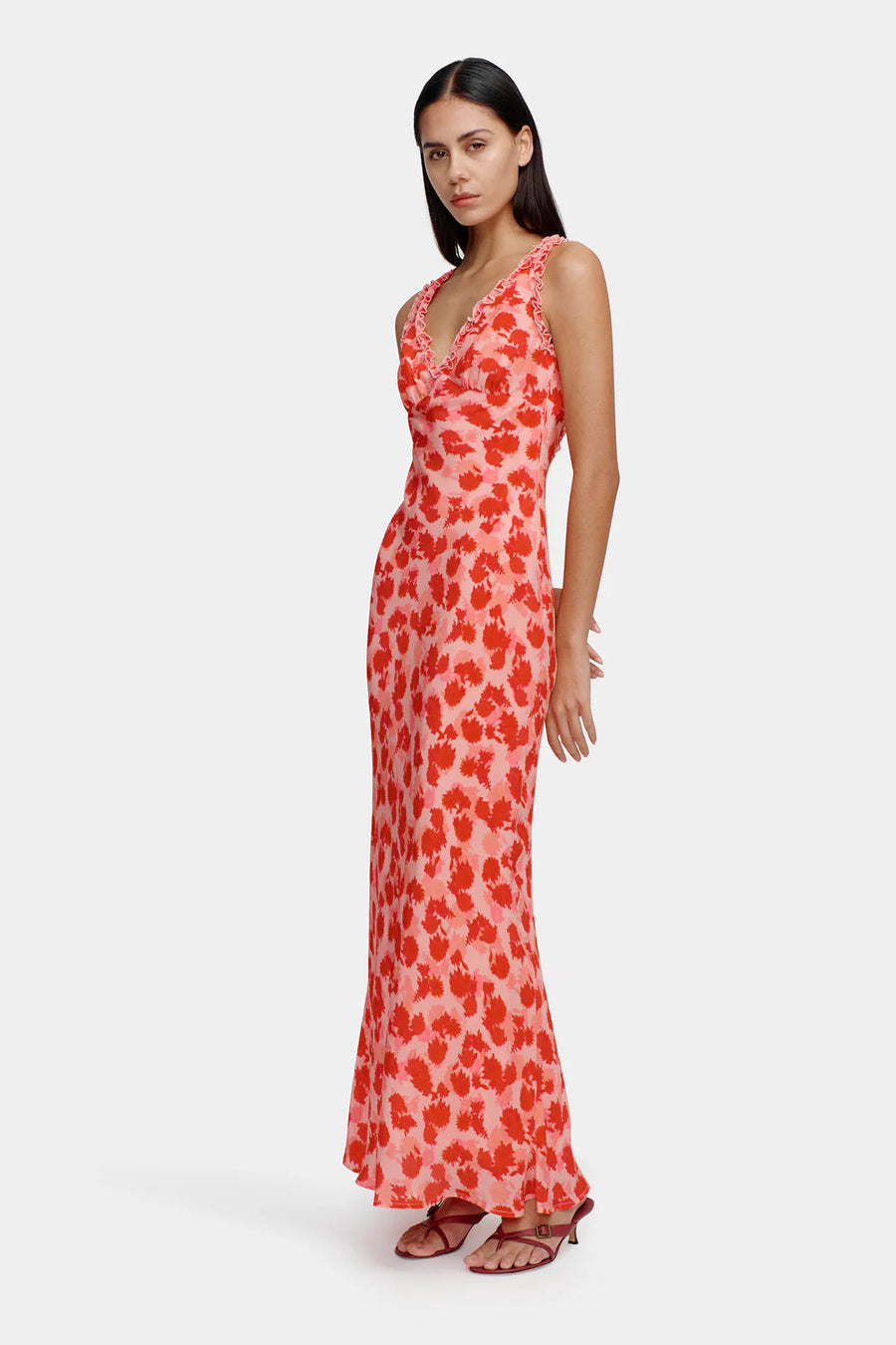 Bella Midi Dress Strawberry Fields