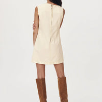 Bowe Denim Mini Dress Creme