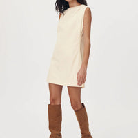 Bowe Denim Mini Dress Creme