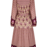 Chateau Boho Midi Dress Grape