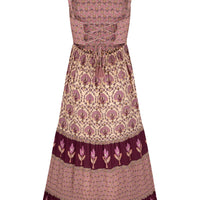 Chateau Quilted Strappy Maxi Dress Grape