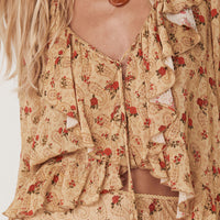 Fleur Frill Blouse Butterscotch