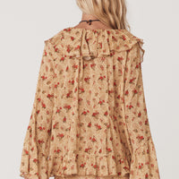 Fleur Frill Blouse Butterscotch