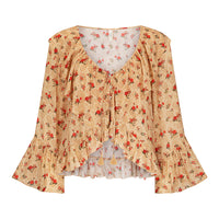 Fleur Frill Blouse Butterscotch