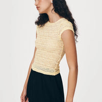 Galo Lace Tee Lemon