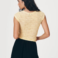 Galo Lace Tee Lemon