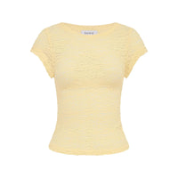 Galo Lace Tee Lemon