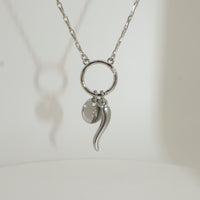 Latch and Lock Necklace Silver