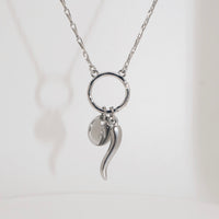 Latch and Lock Necklace Silver