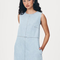 Jean Denim Mini Dress Azul