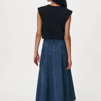 Jeanette Denim Midi Skirt Classic Denim