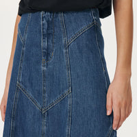 Jeanette Denim Midi Skirt Classic Denim