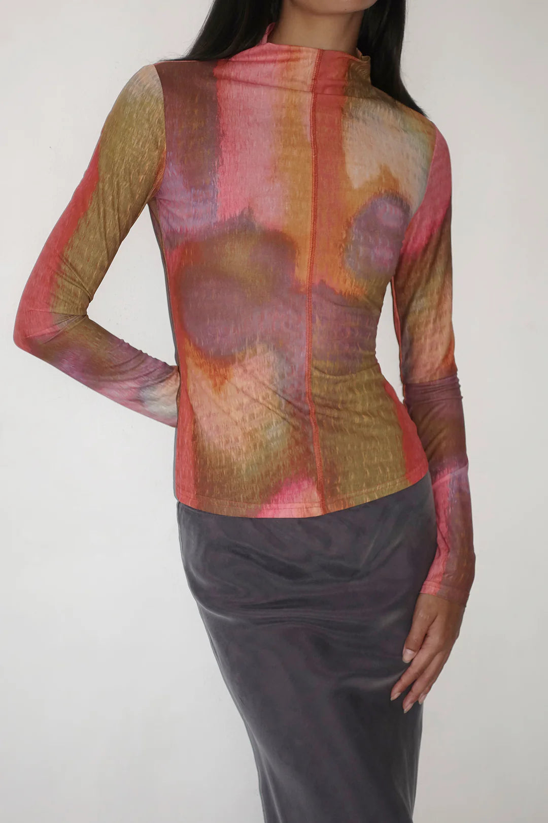 Kizzy Long Sleeve Top Rainbow Blur