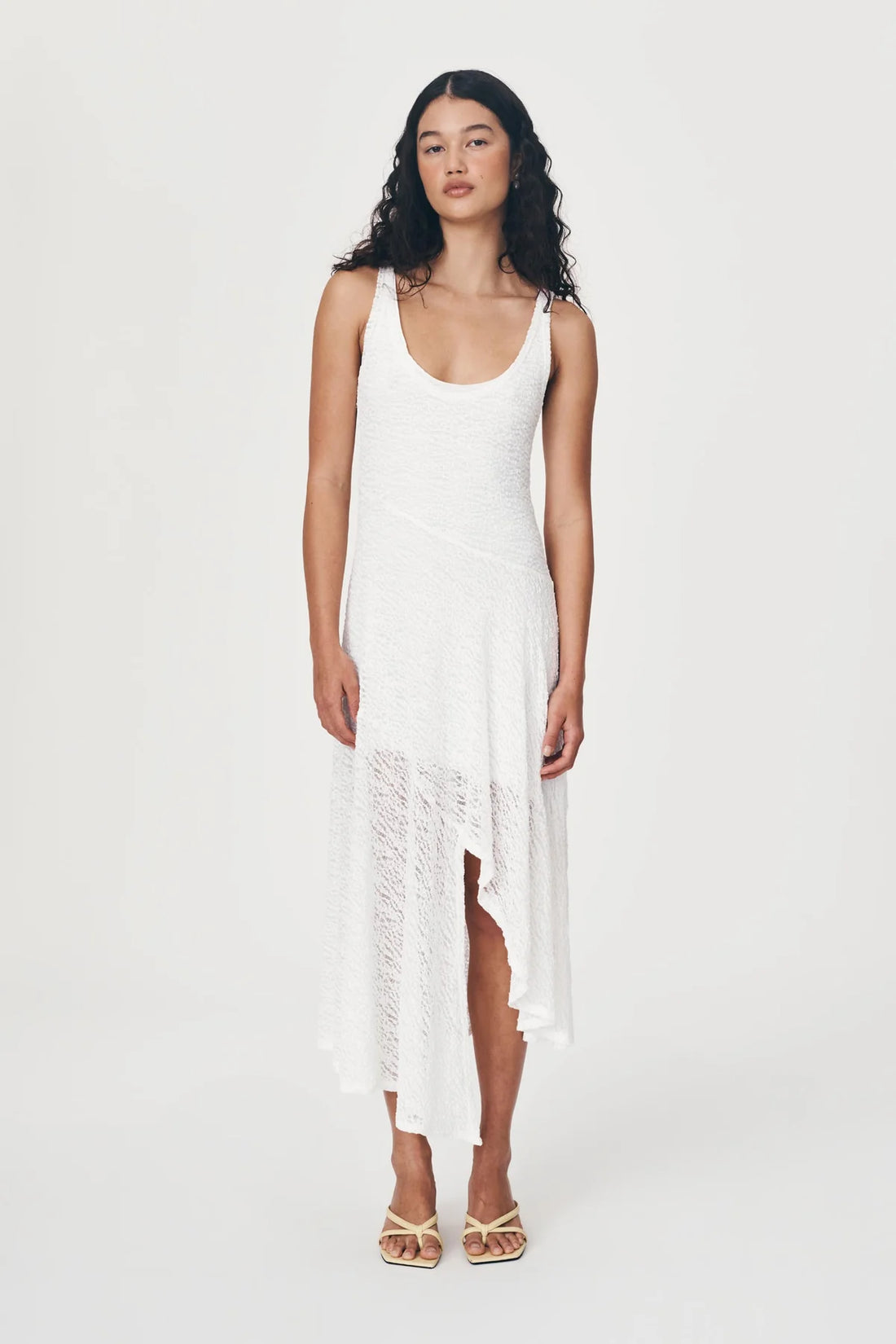 Lorna Lace Midi Dress Bone