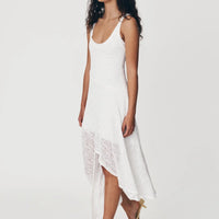 Lorna Lace Midi Dress Bone