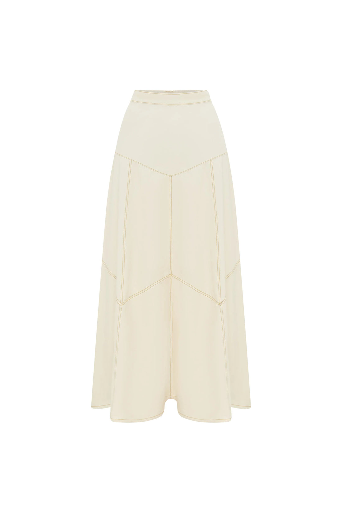 Paloma Denim Midi Skirt Creme