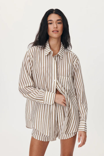 Ramona Stripe Long Sleeve Shirt Sienna