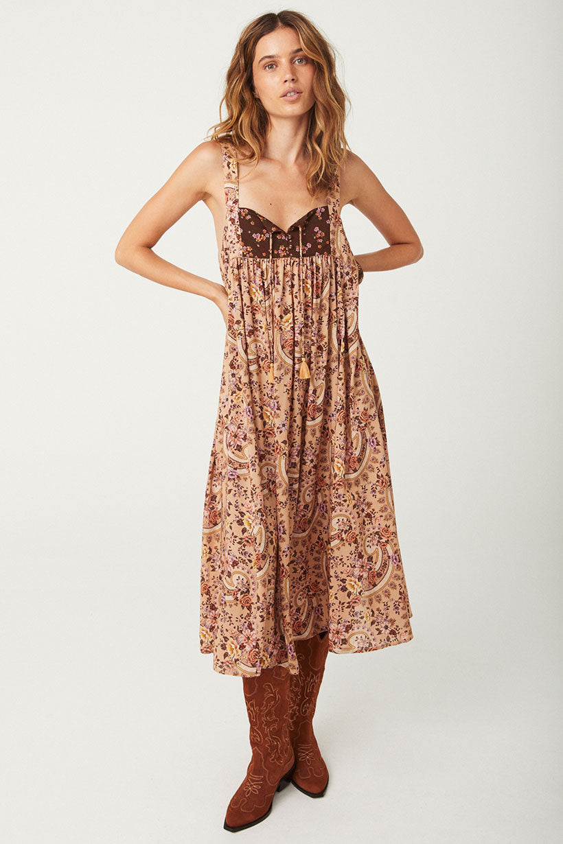 Melody Strappy House Dress Wood Stock