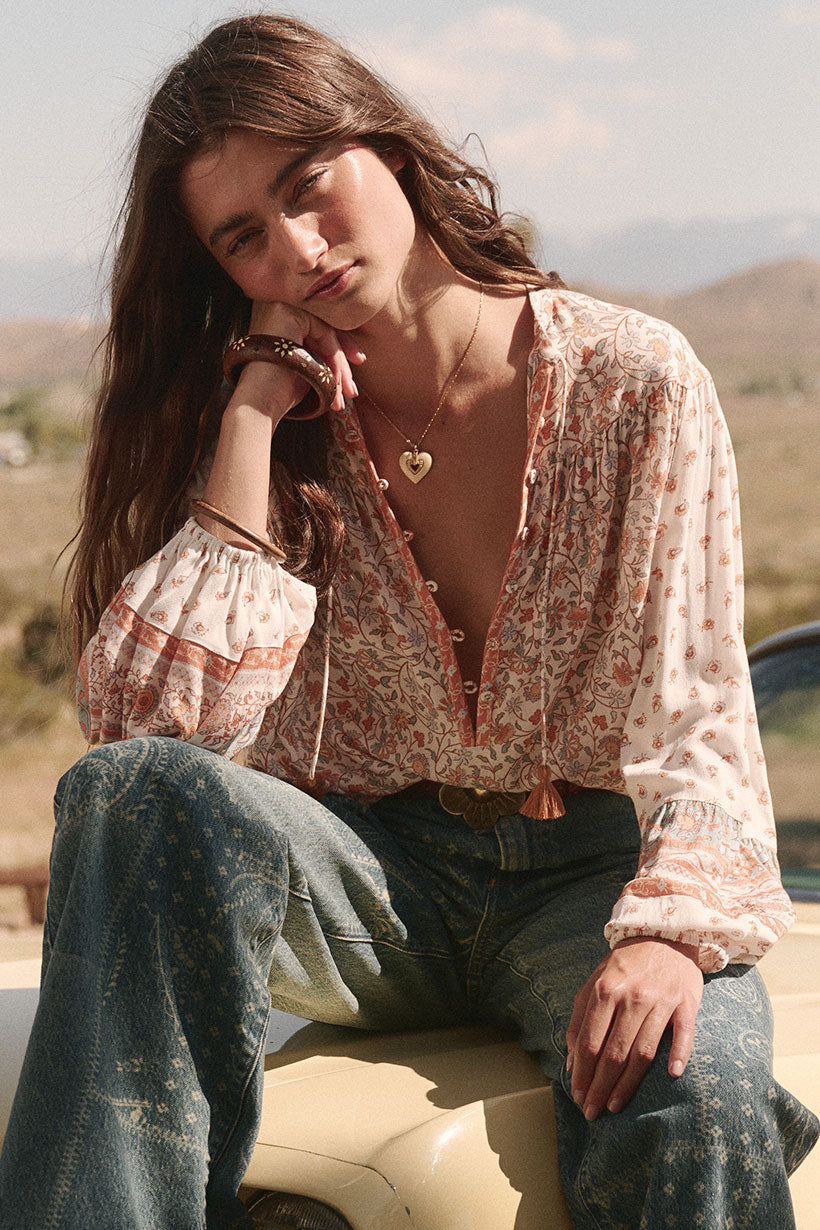 Sunshine Bandit Blouse Desert Sage