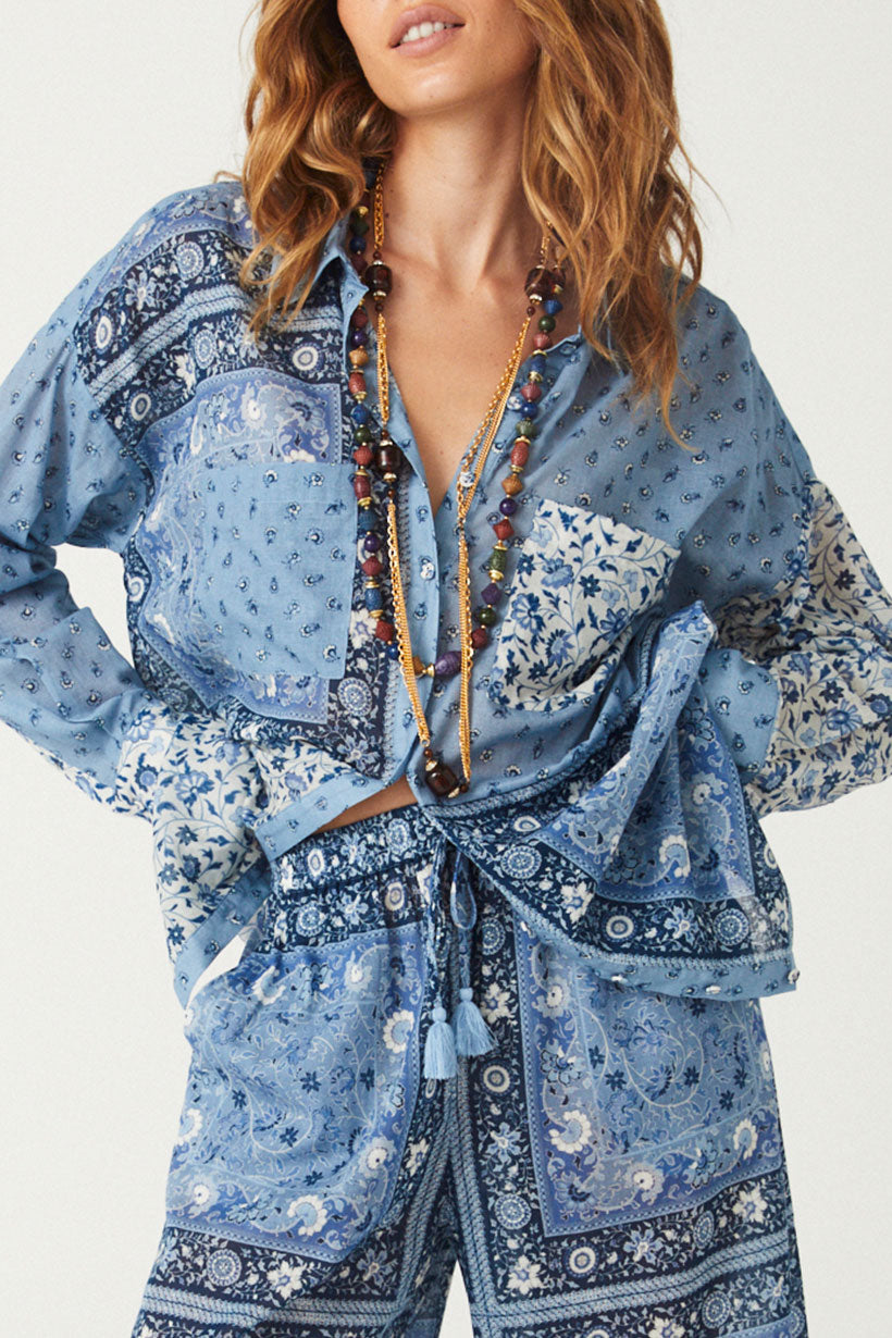 Sunshine Bandit Shirt Dress Chambray