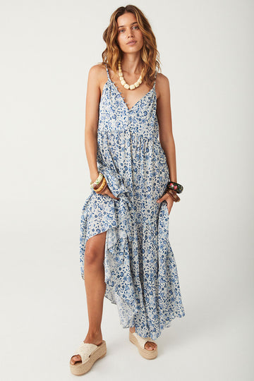 Sunshine Bandit Strappy Gown Chambray