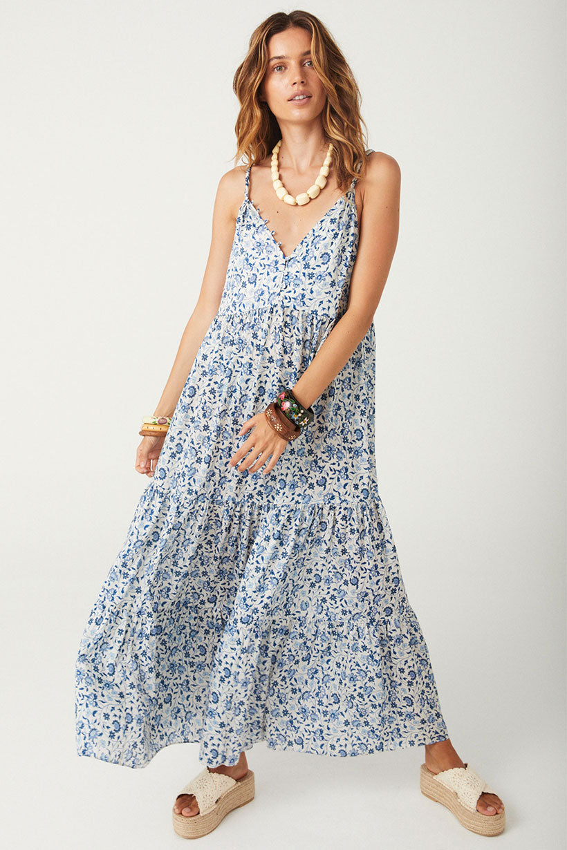 Sunshine Bandit Strappy Gown Chambray