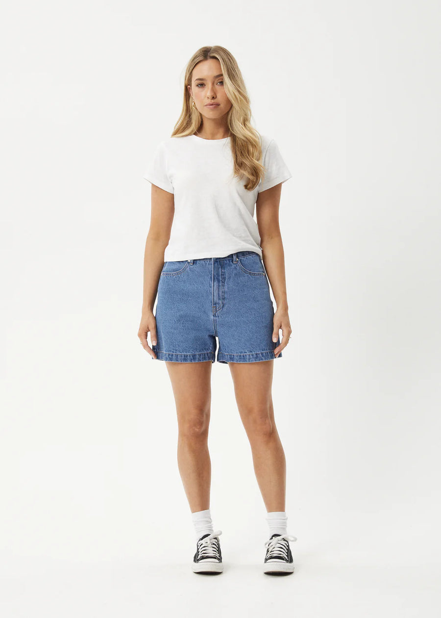 Seventy Threes Denim Shorts Worn Blue