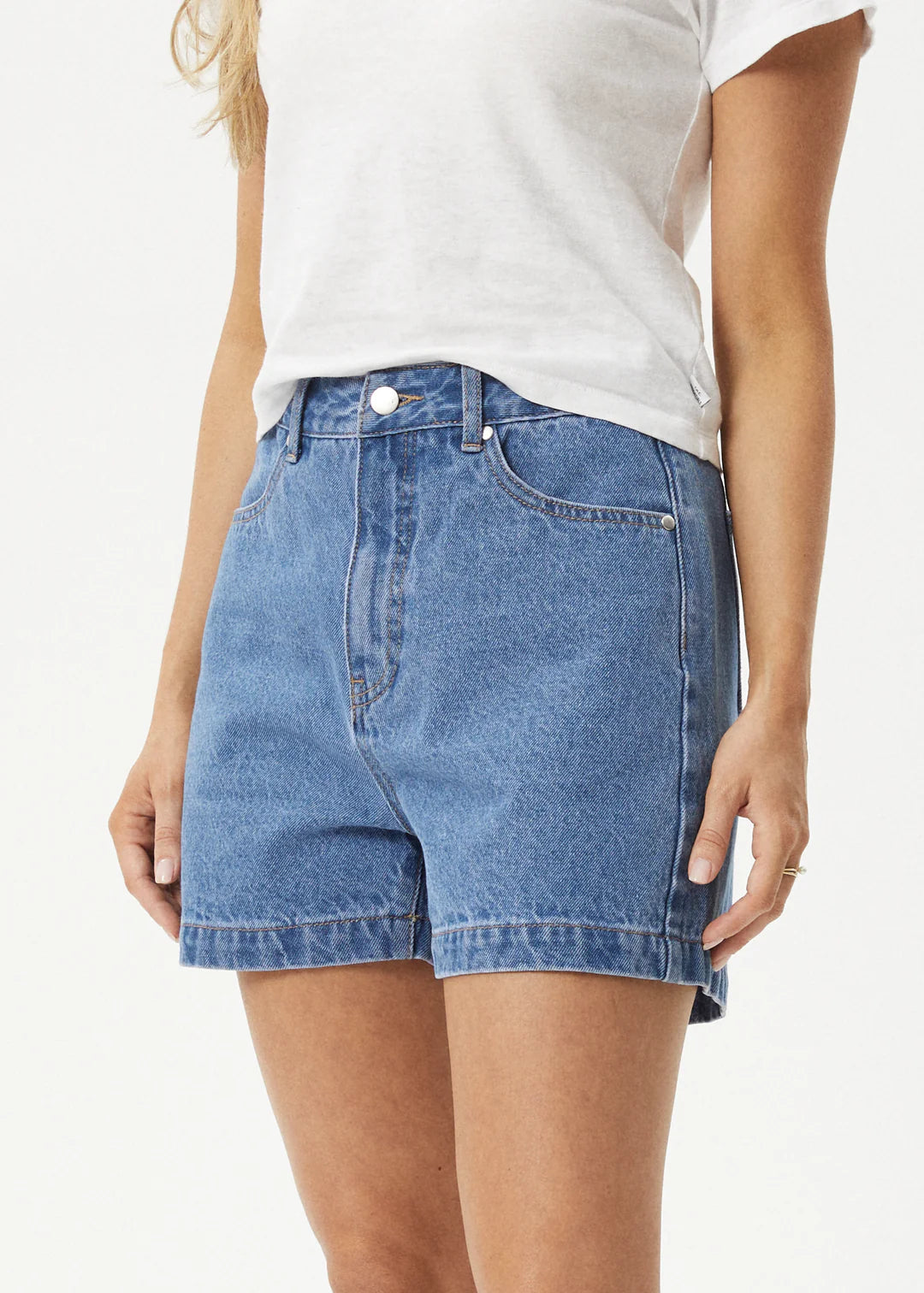 Seventy Threes Denim Shorts Worn Blue