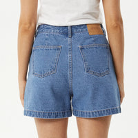 Seventy Threes Denim Shorts Worn Blue