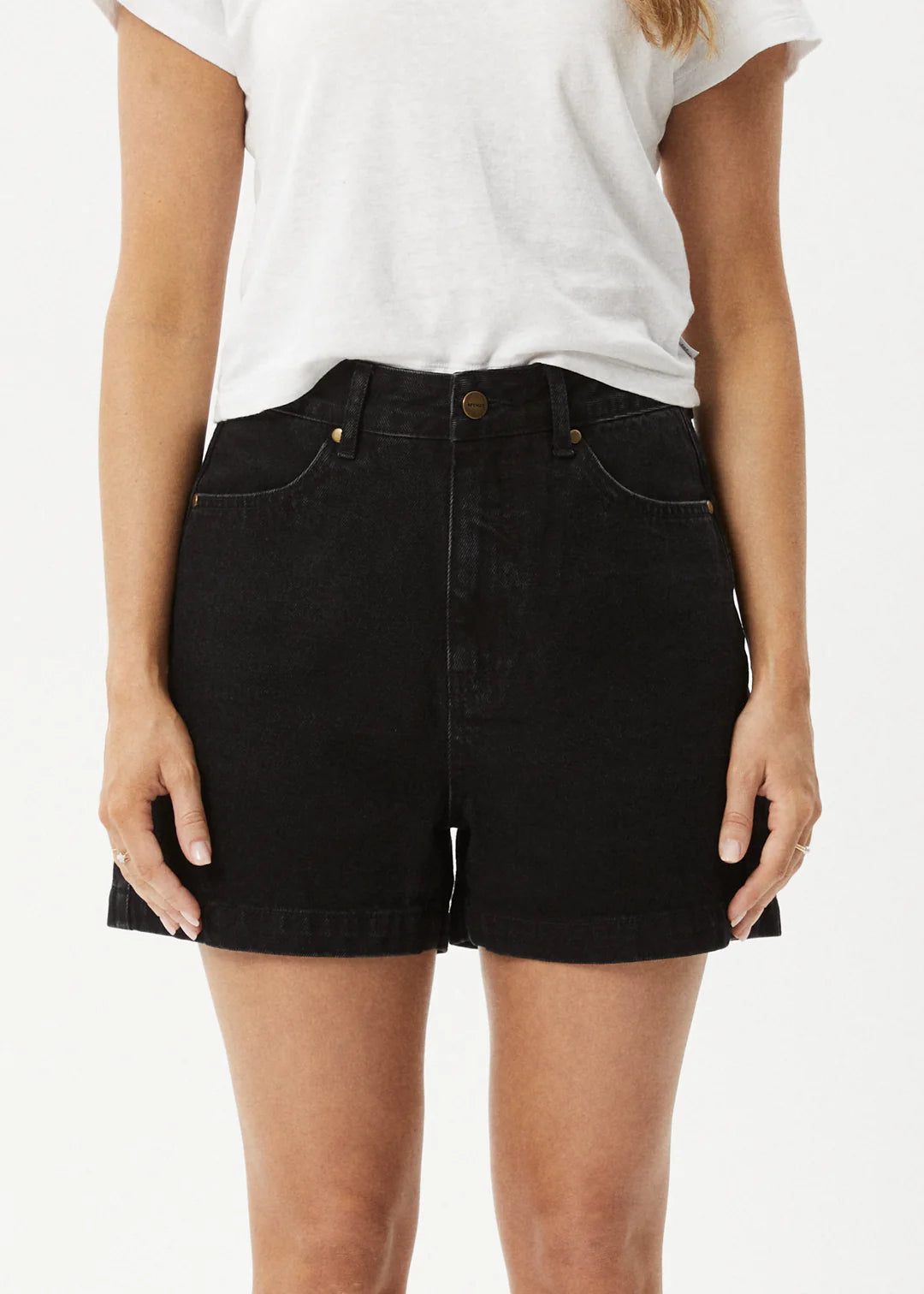 Seventy Threes Denim Shorts Washed Black