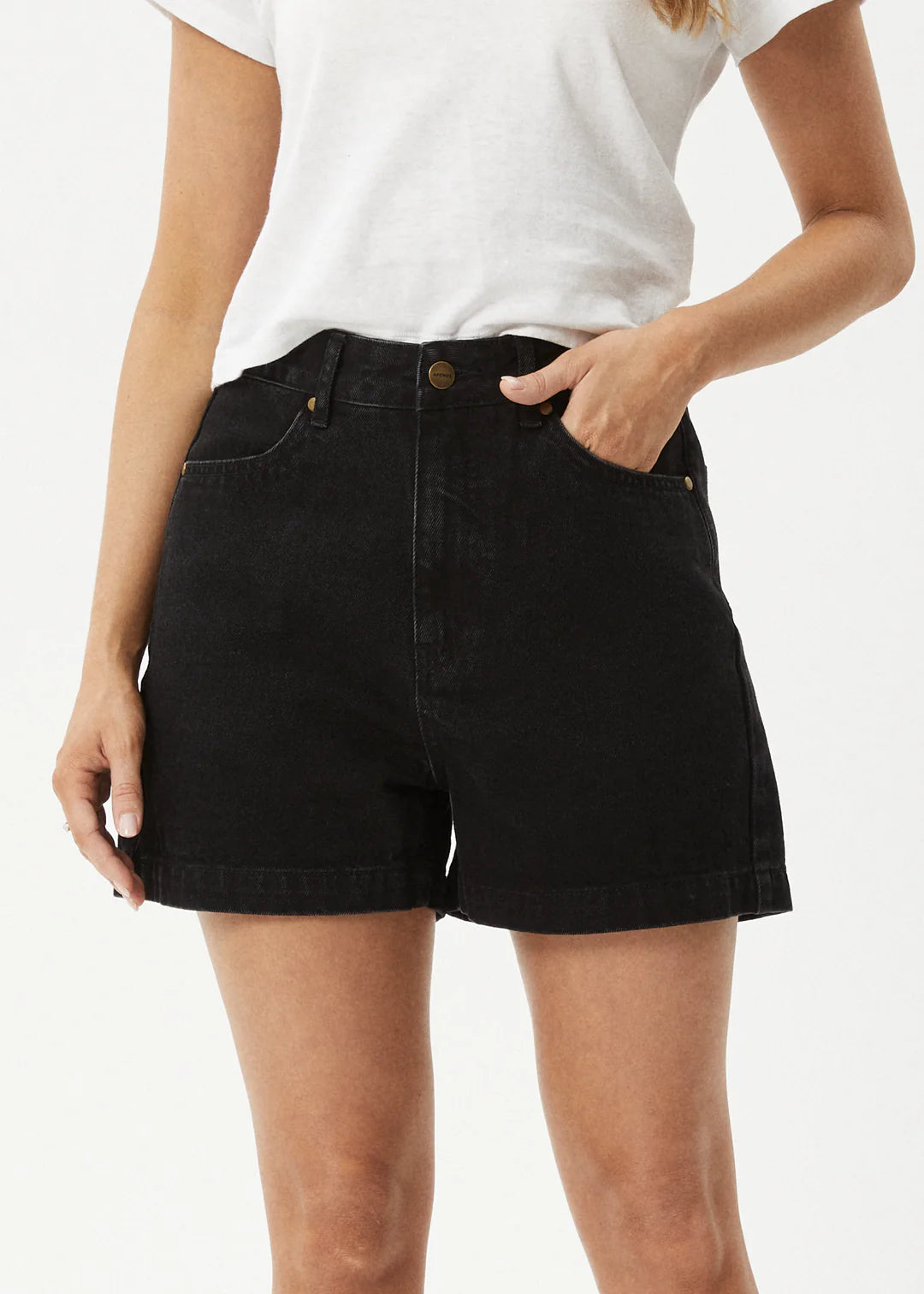 Seventy Threes Denim Shorts Washed Black