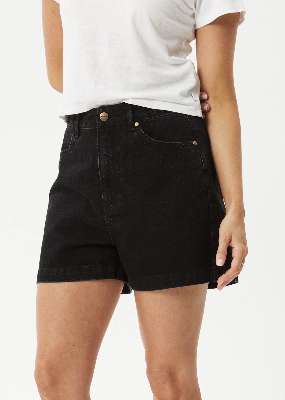 Seventy Threes Denim Shorts Washed Black