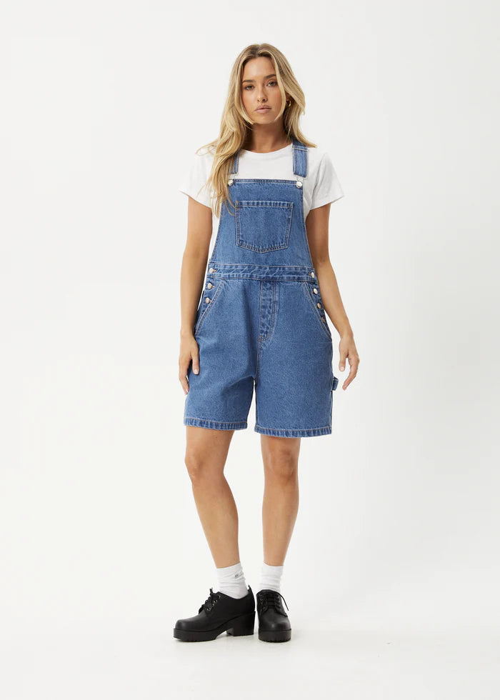 Lil Louis Denim Overall Worn Blue