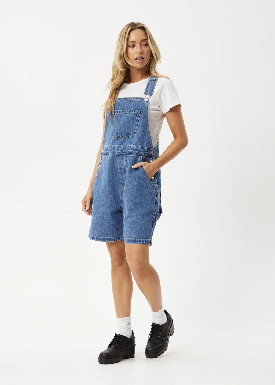 Lil Louis Denim Overall Worn Blue