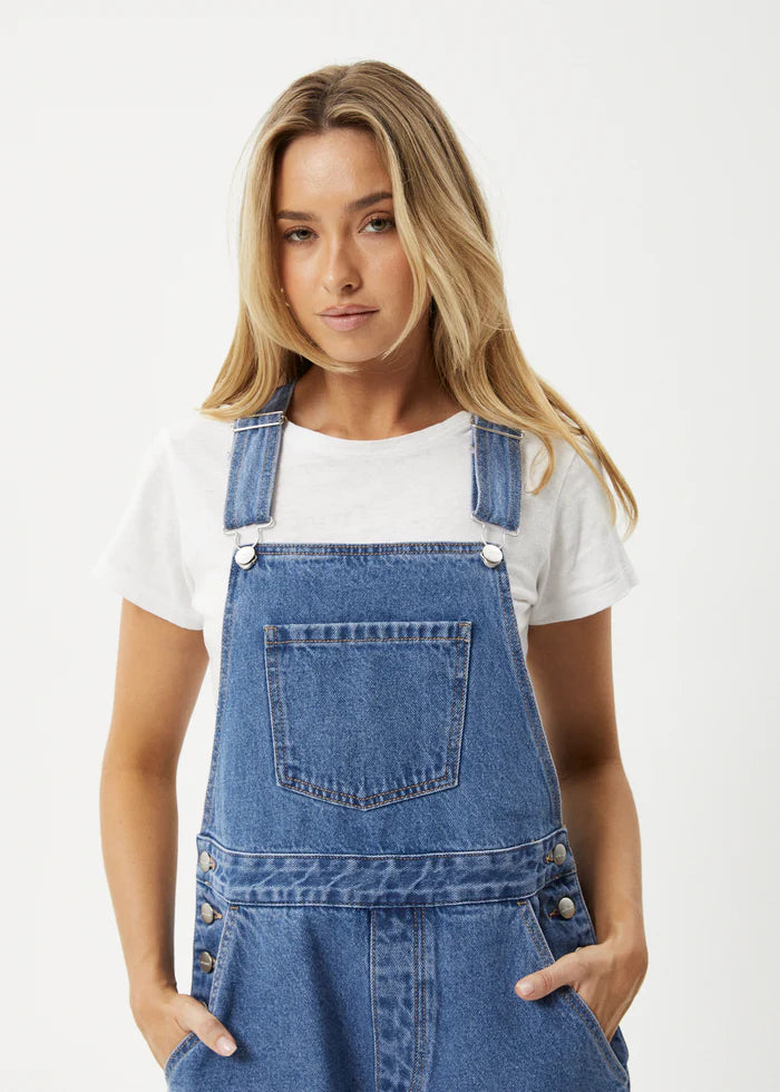 Lil Louis Denim Overall Worn Blue