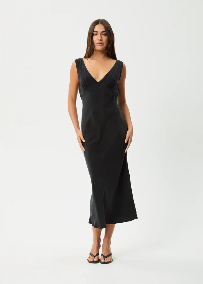 Gia Cupro Maxi Dress Black