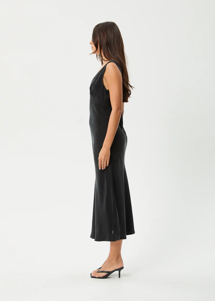 Gia Cupro Maxi Dress Black