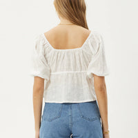 Marlow Tie Front Top White